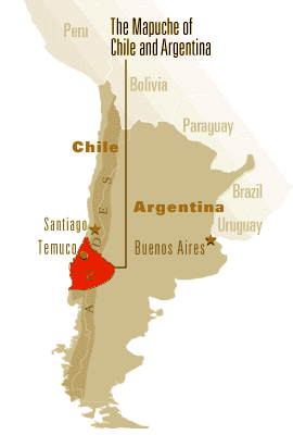 Mapa ubicacion pueblo Mapuche Pueblo Araucano Idioma Mapudungun